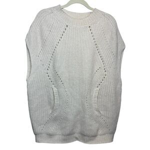 Anthropologie Cream Crew Neck Sweater